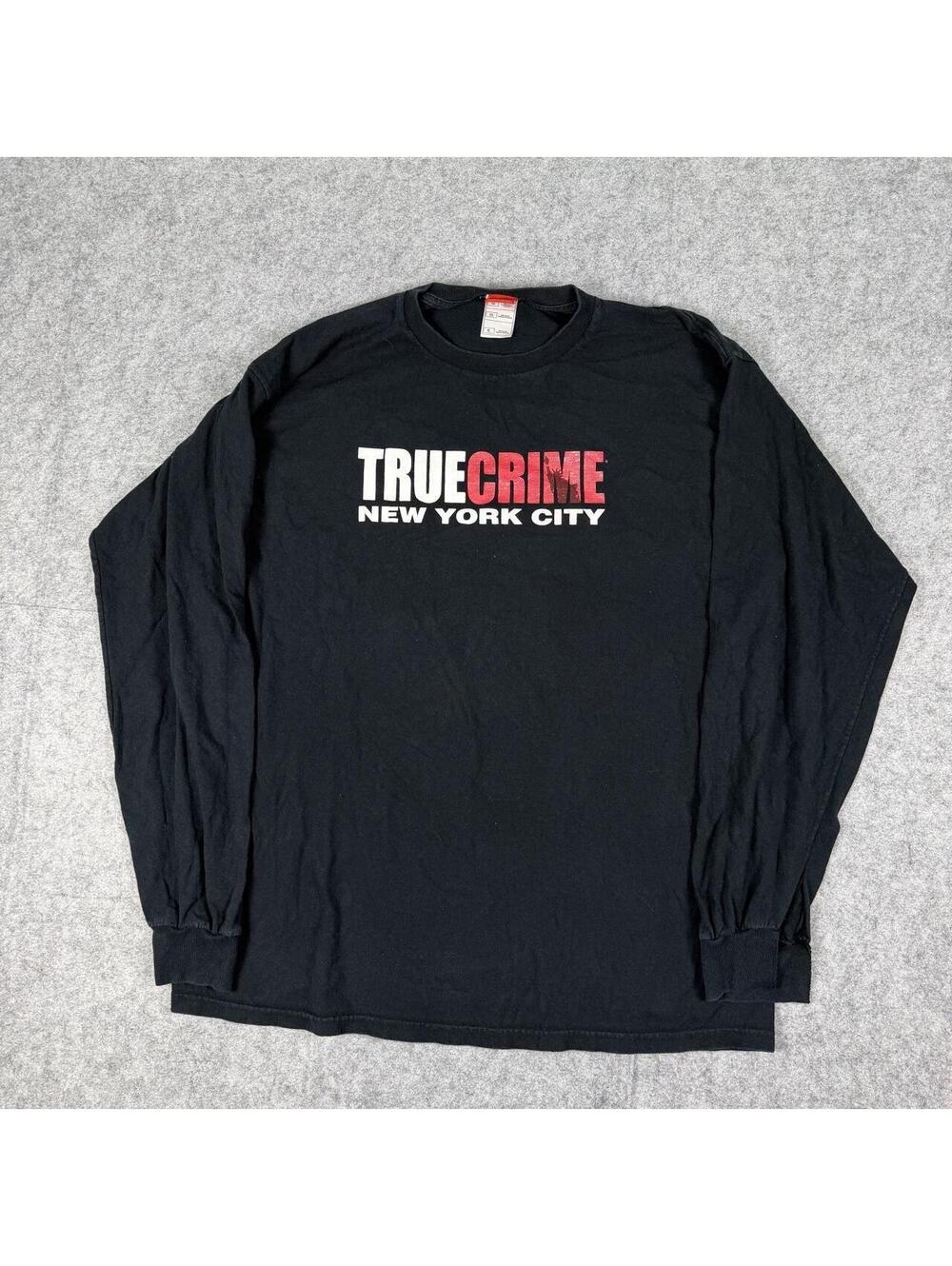Vintage Puma True Crime New York City Video Game Promo Long Sleeve Shirt Size XL